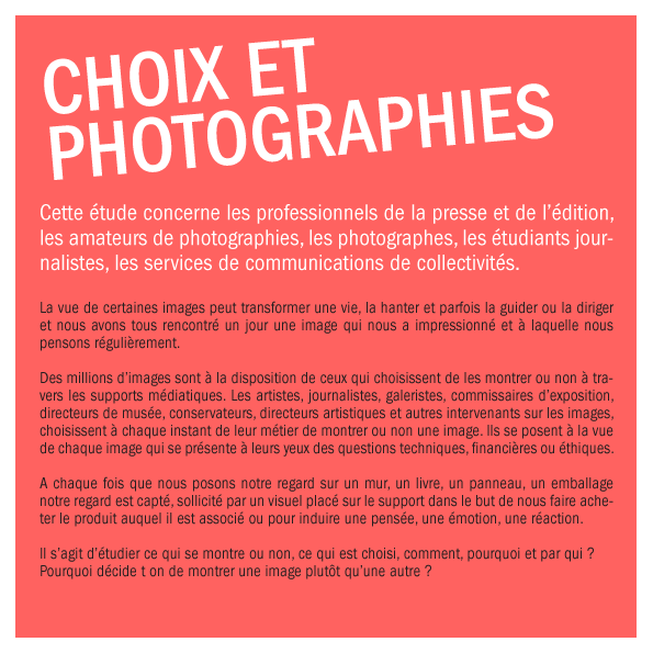 choix et photographie